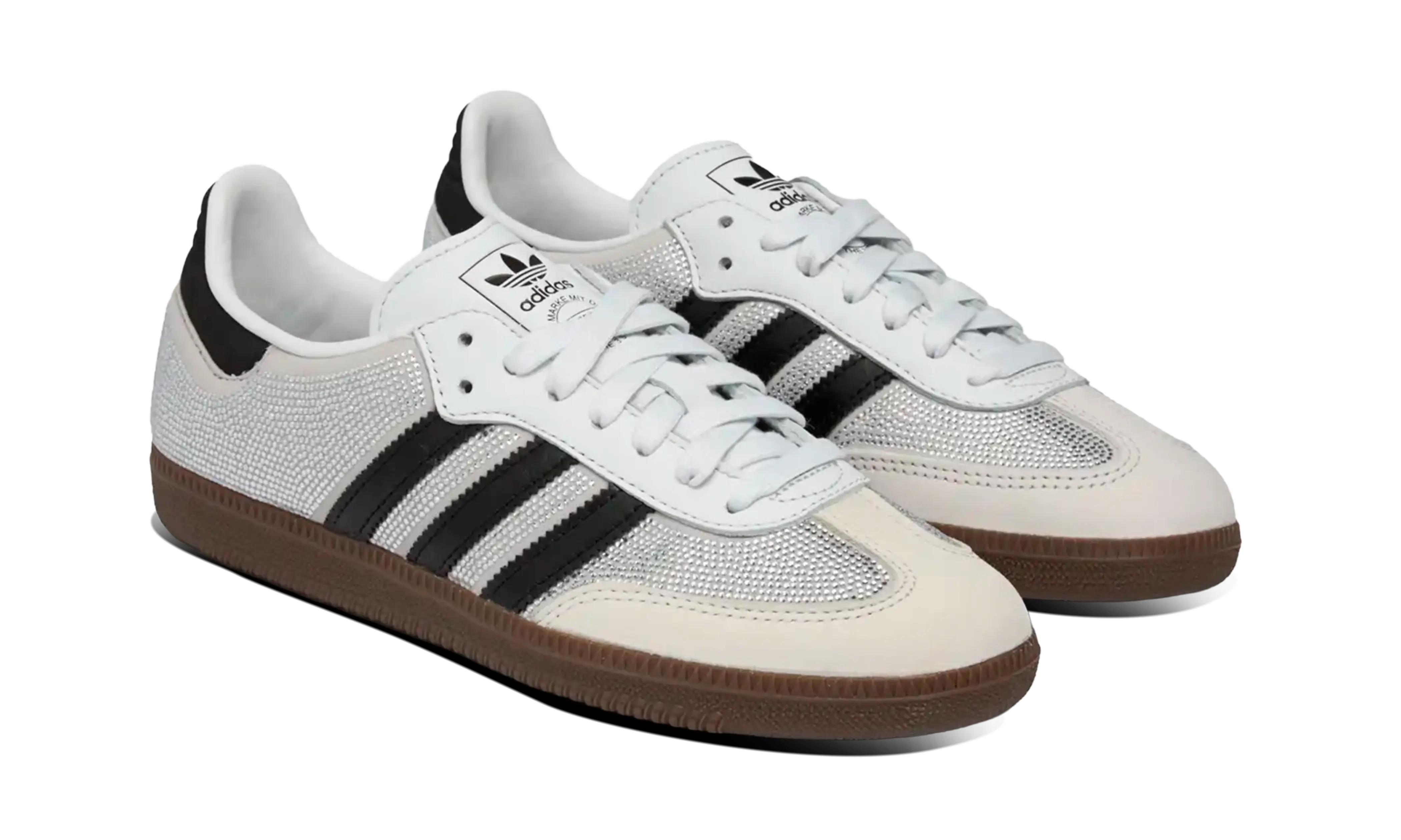 Adidas Mujer Samba OG Rhinestone Crystal White Silver - Image 2