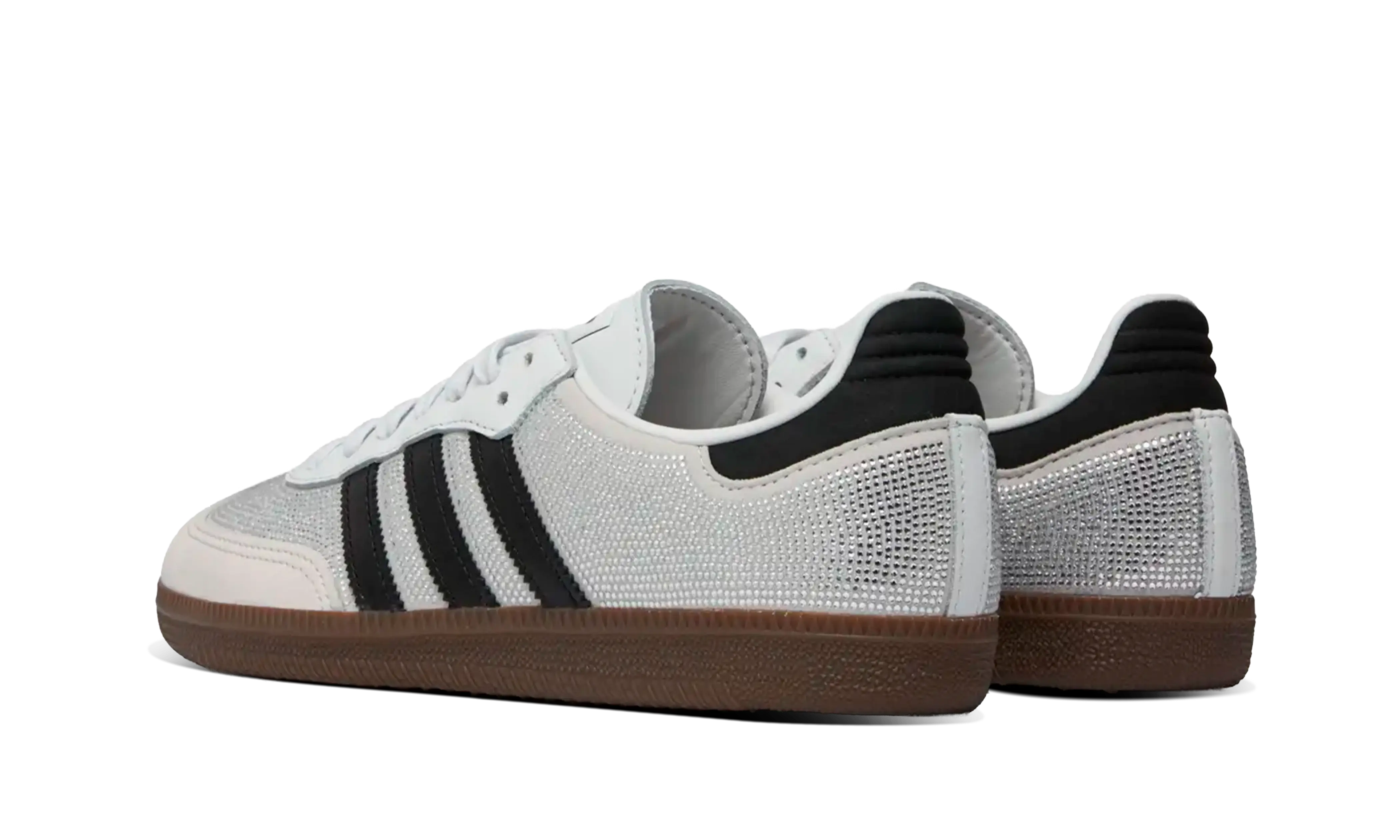 Adidas Mujer Samba OG Rhinestone Crystal White Silver - Image 3