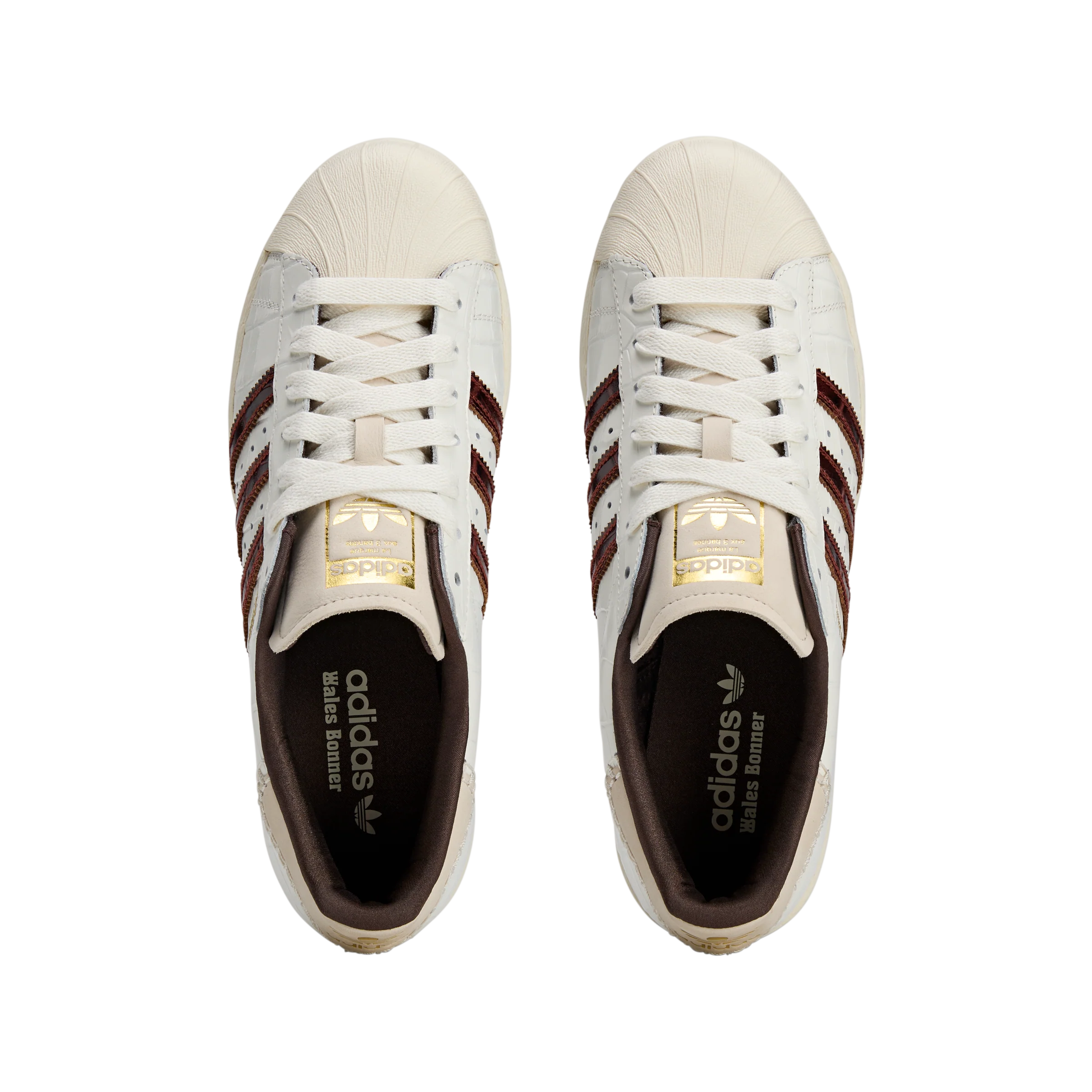 Adidas Superstar Wales Bonner White Brown Croc - Image 4