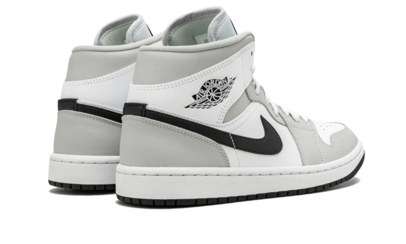 Air Jordan 1 Mid White Light Smoke Grey - Image 3