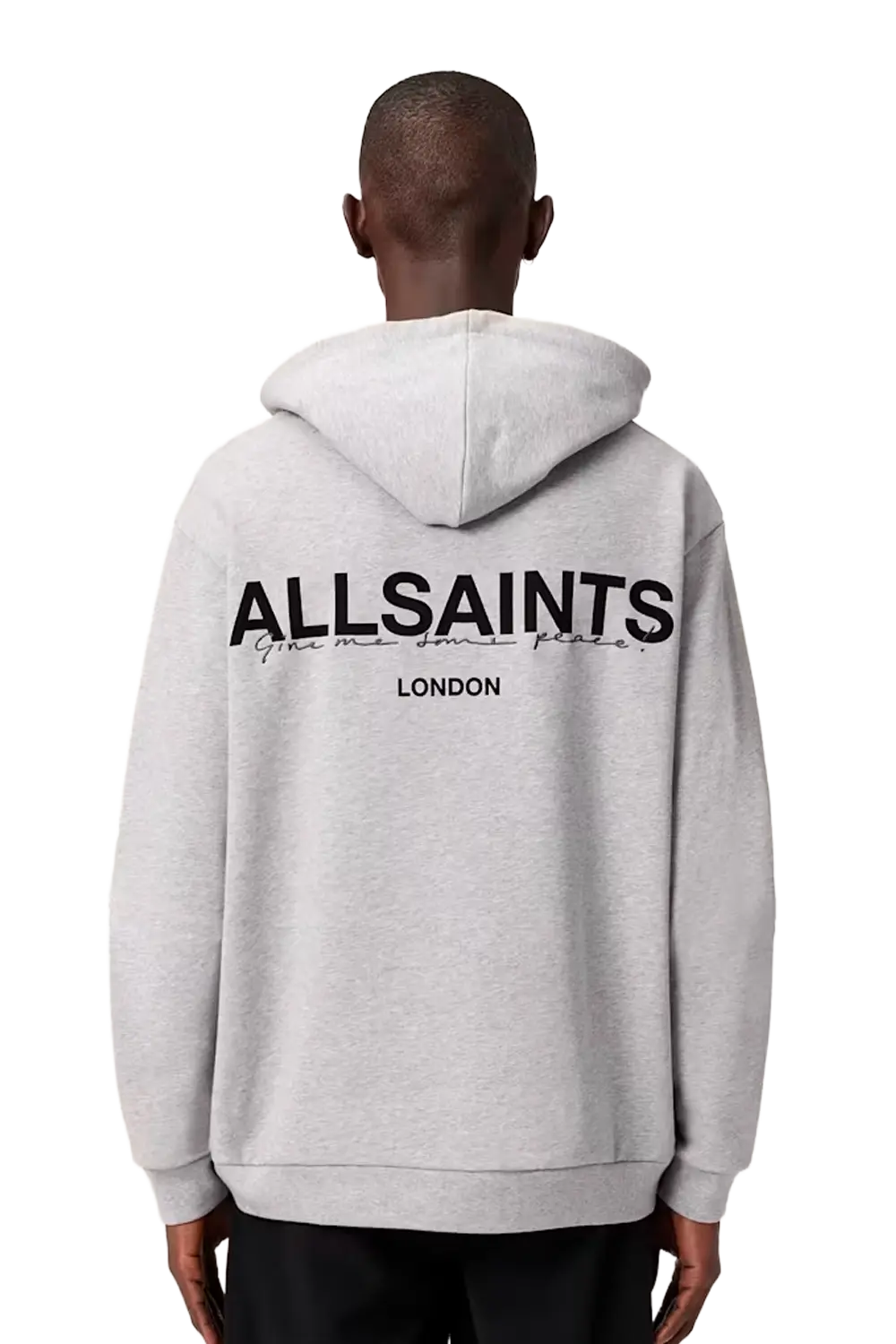 ALLSAINTS Halcyon Hoodie Light Grey Marl - Image 3