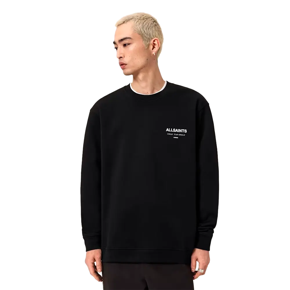 ALLSAINTS Underground Relaxed Fit Crew Neck Sweatshirt - Image 3