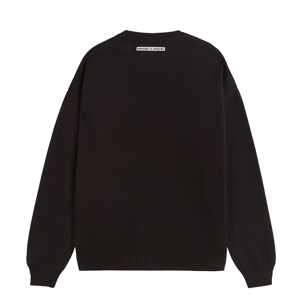 Fakegods Billiard Knitted Sweater Black - Image 2