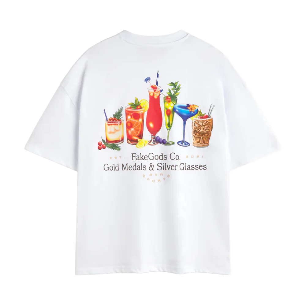 Fakegods Cocktail Tee White - Image 2