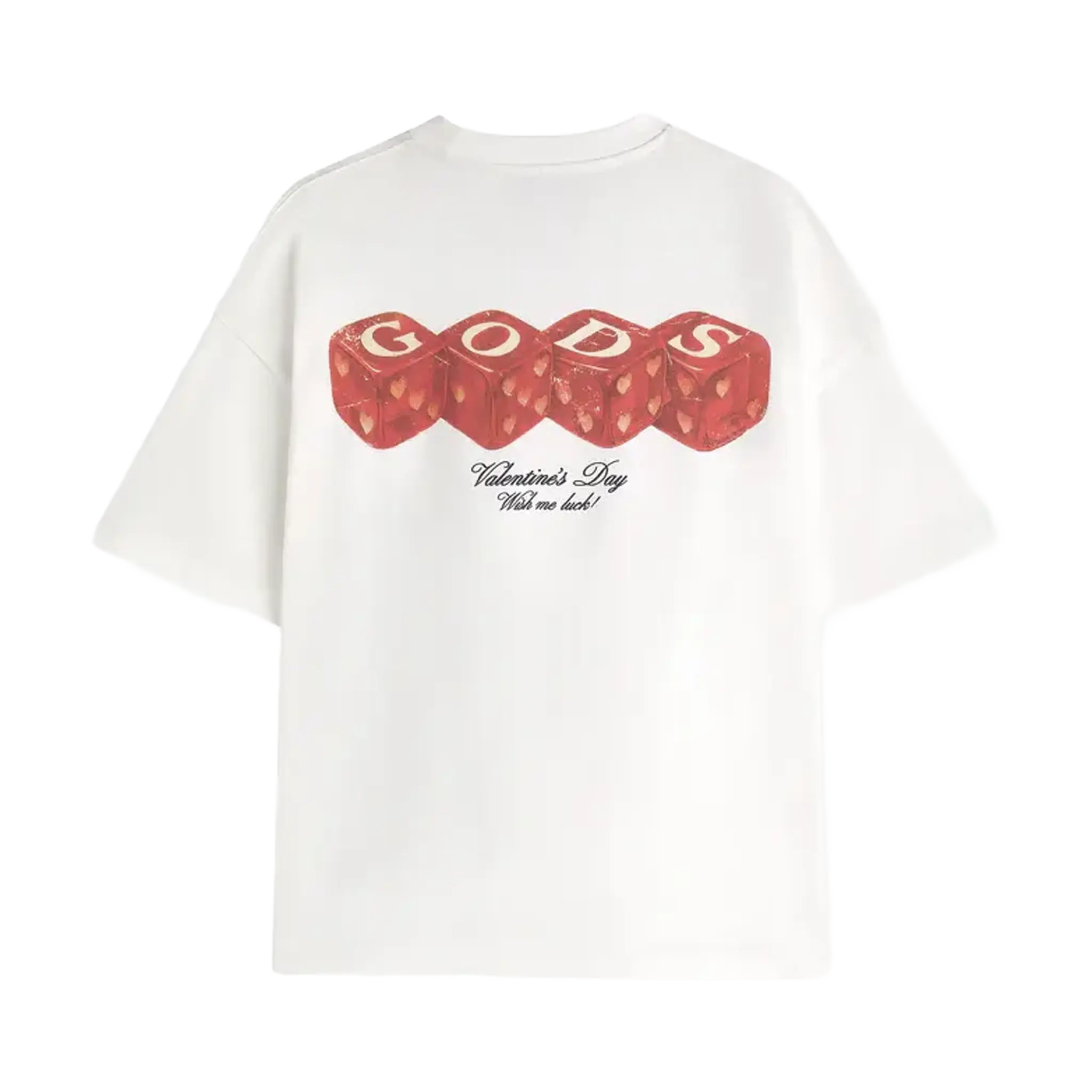 Gods Red Dice Tee Cream