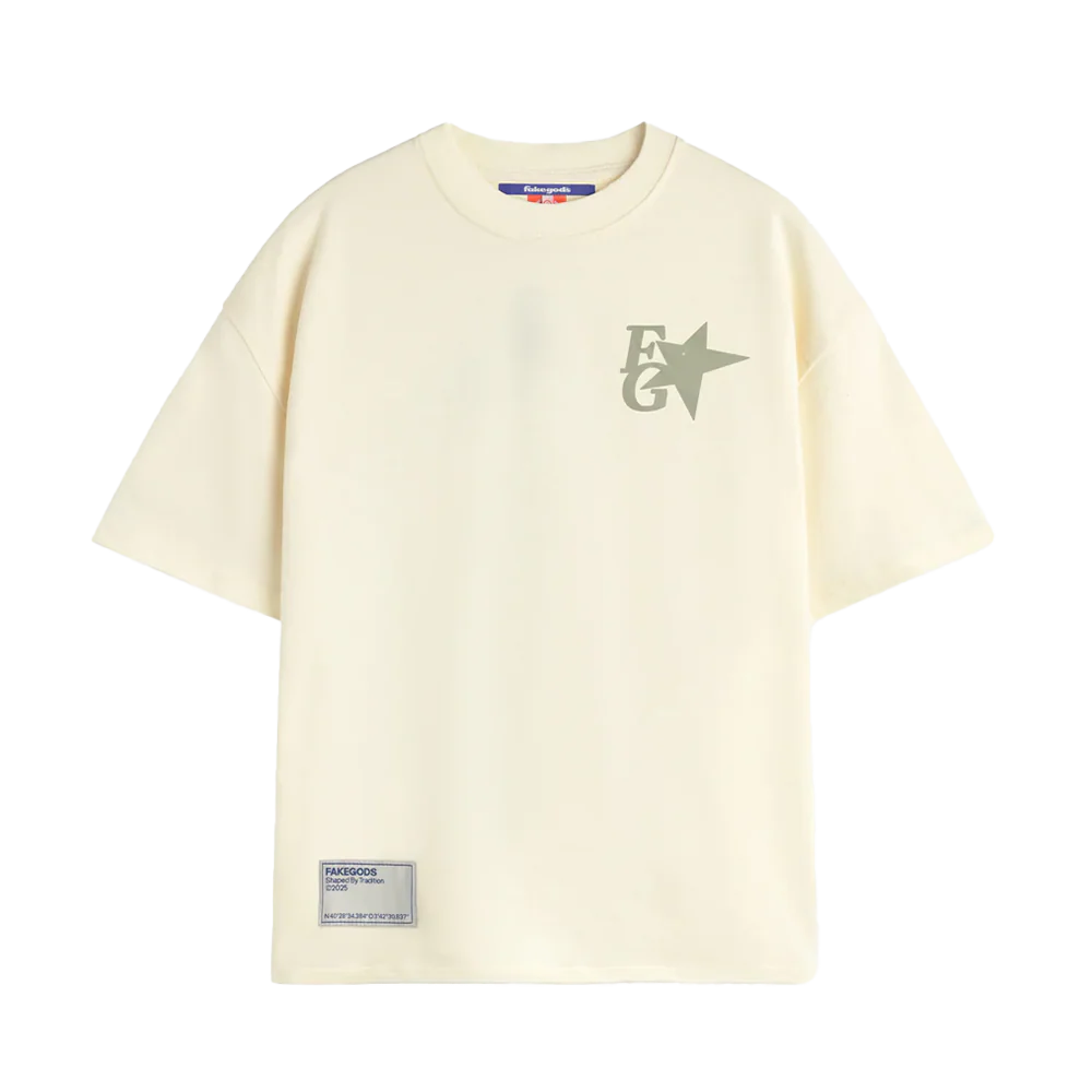 Fakegods Star Boxy Tee Cream