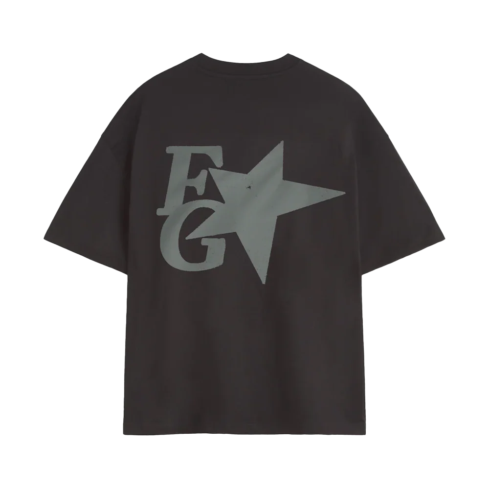 Fakegods Strar Boxy Tee Dark Grey - Image 2