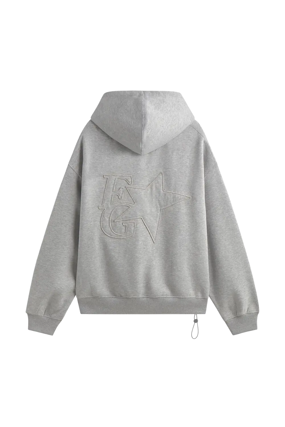 Fakegods Star Hoodie Grey Melange - Image 2
