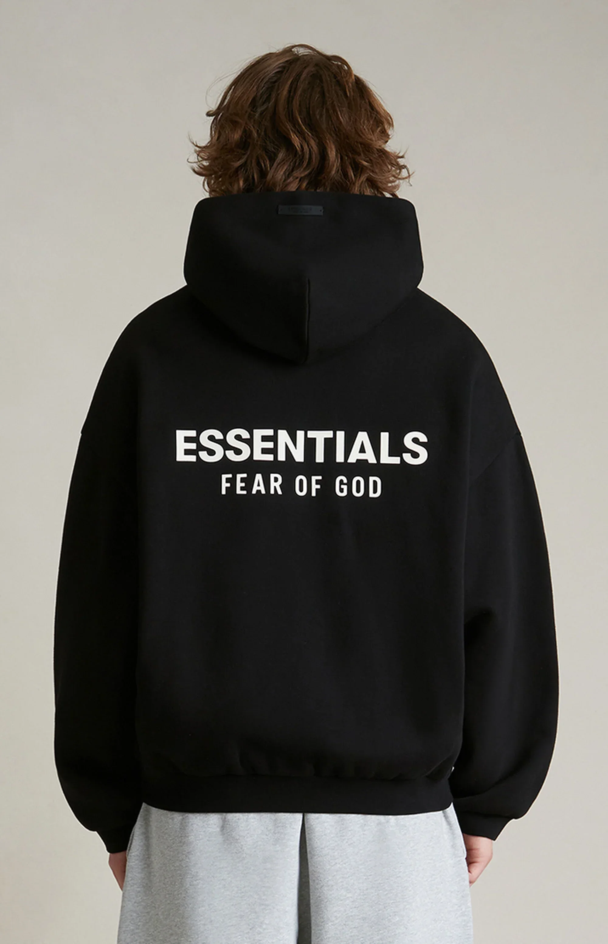 Fear Of God Essentials Hoodie Fleece Black - Image 3