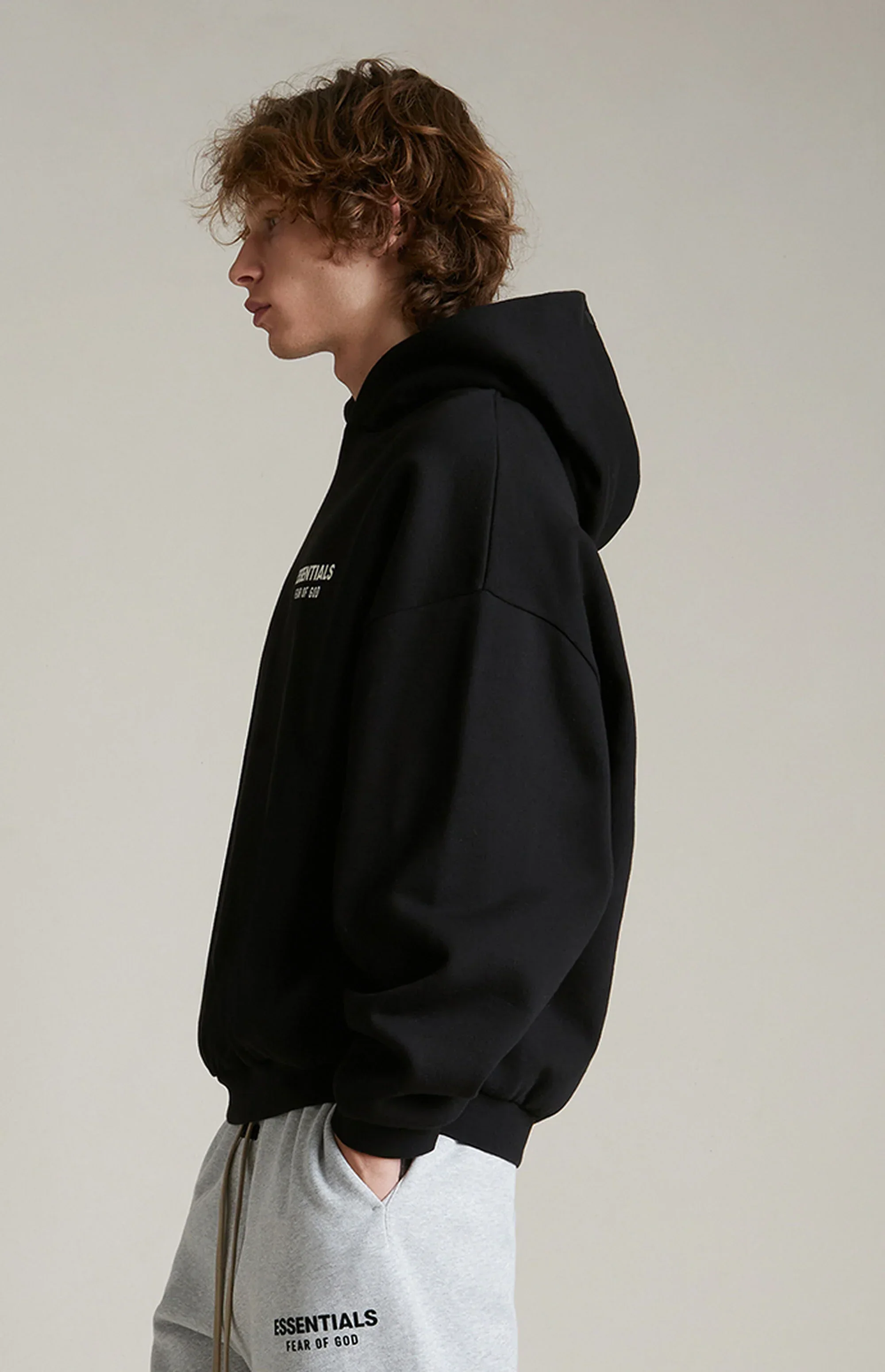 Fear Of God Essentials Hoodie Fleece Black - Image 4