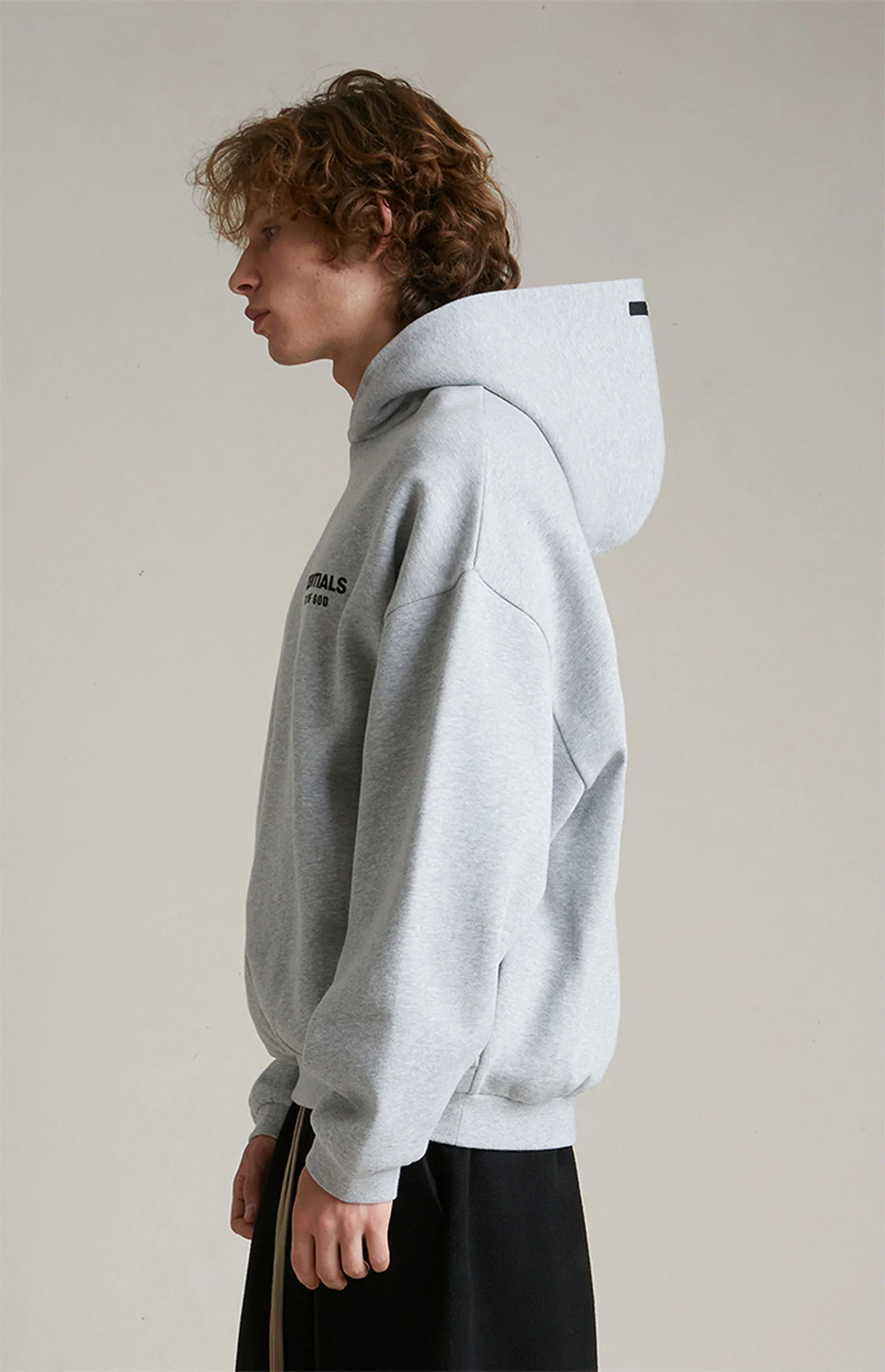 Fear Of God Essentials Hoodie Fleece Light Heather Gray - Image 4