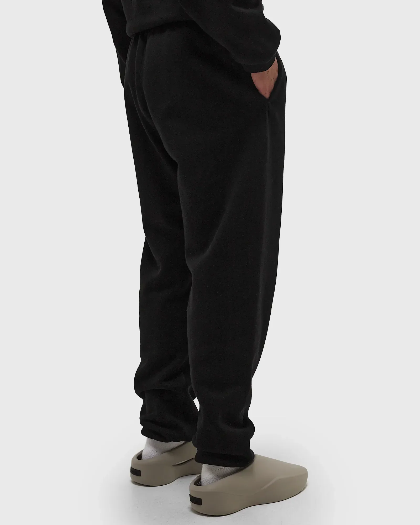 Fear Of God Essentials Sweatpants Fleece Black White - Image 4