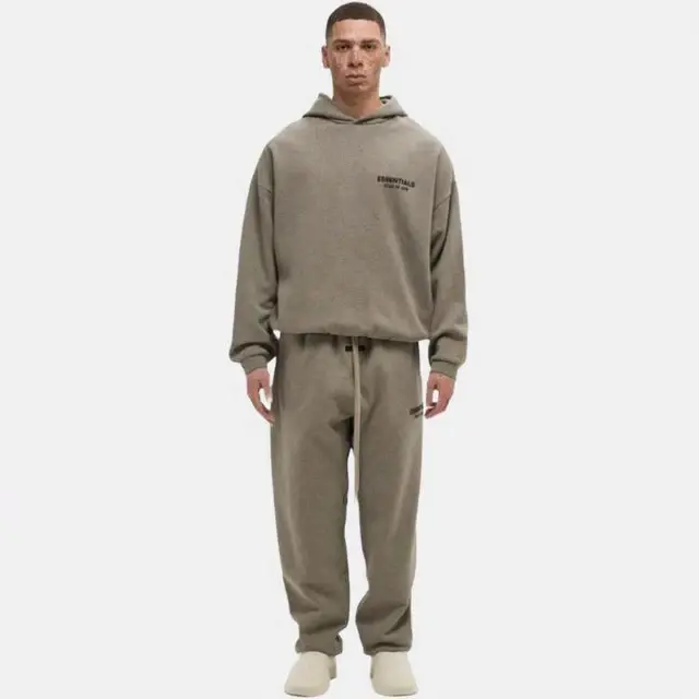 Fear Of God Essentials Fleece Hoodie Heather Gray - Image 3