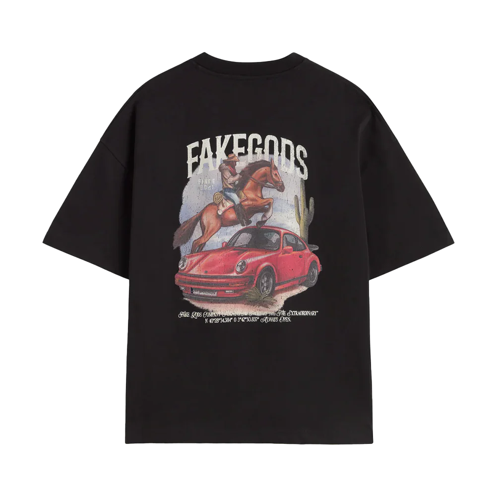 Fakegods Horse-car Tee Black - Image 2