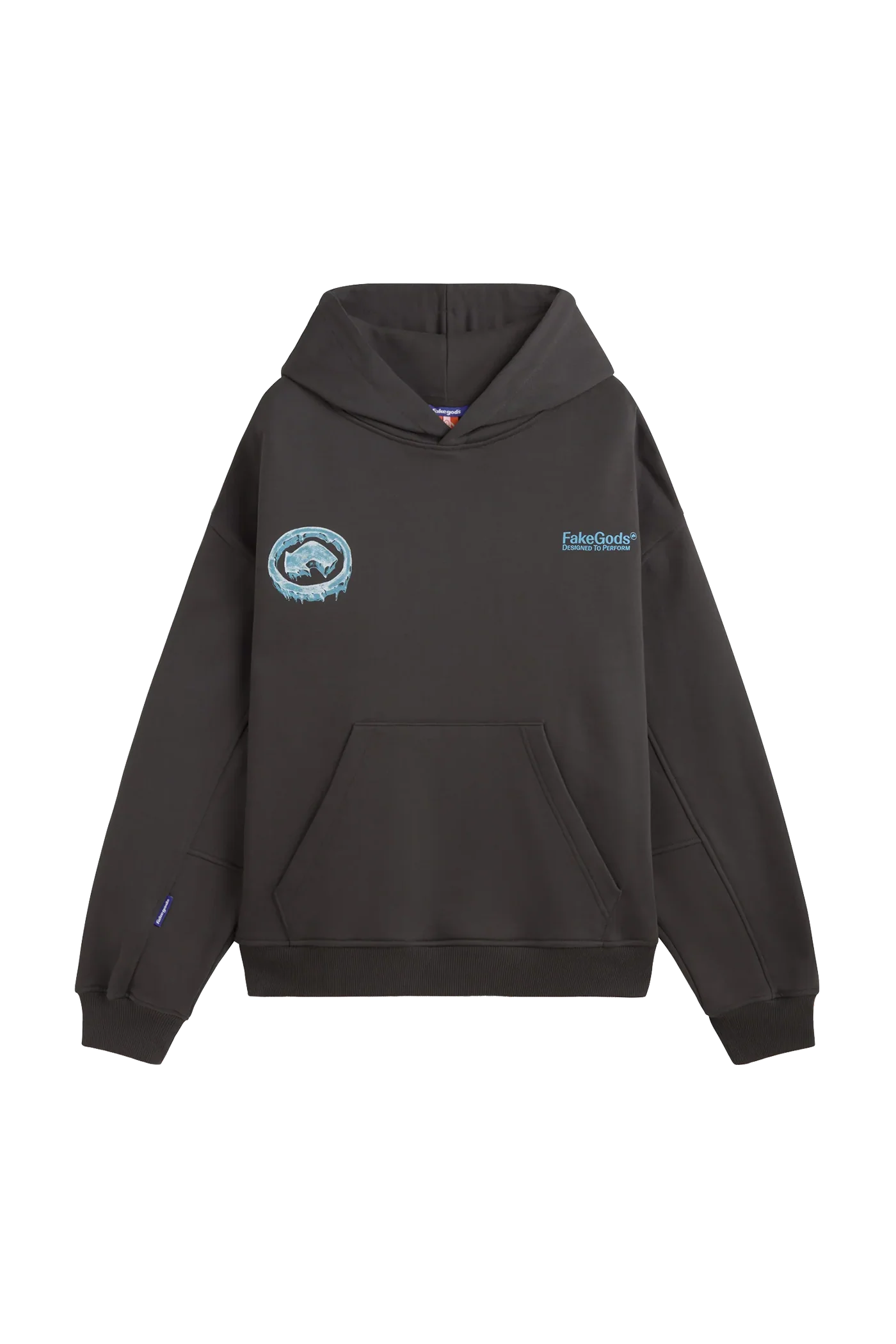 Fakegods Iced Logo Hoodie Dark Grey