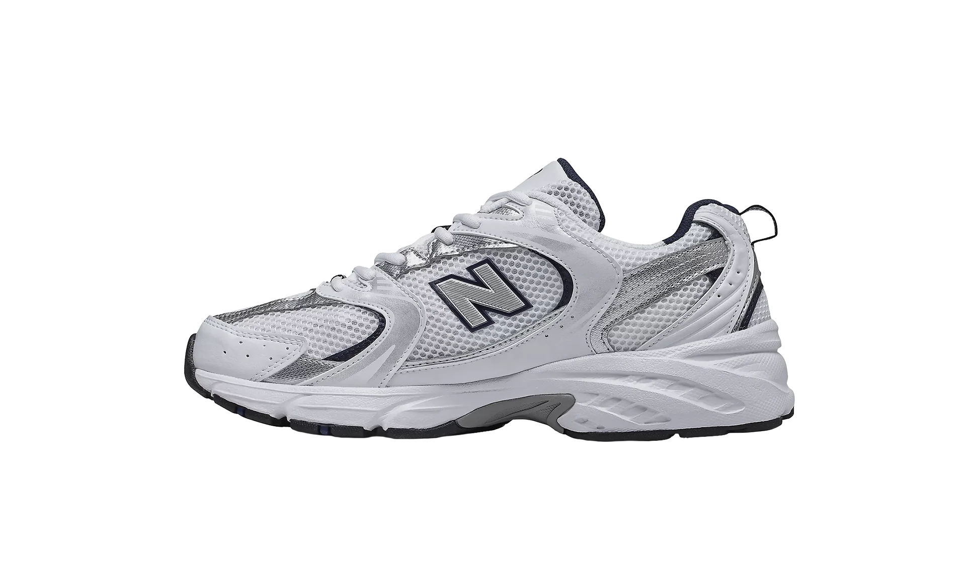 New Balance 530 White Silver Navy