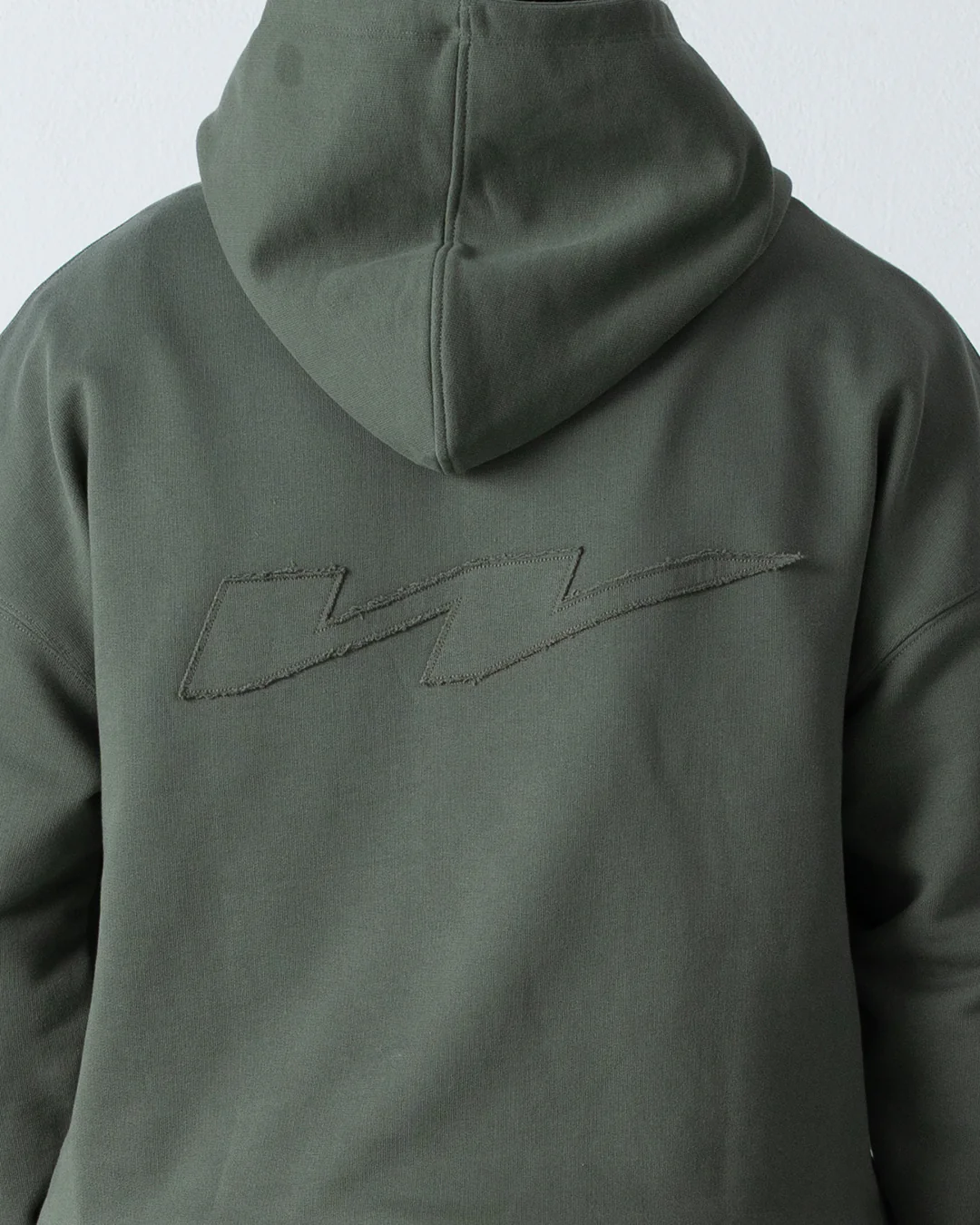W Patch Hoodie Olive Green - Image 5